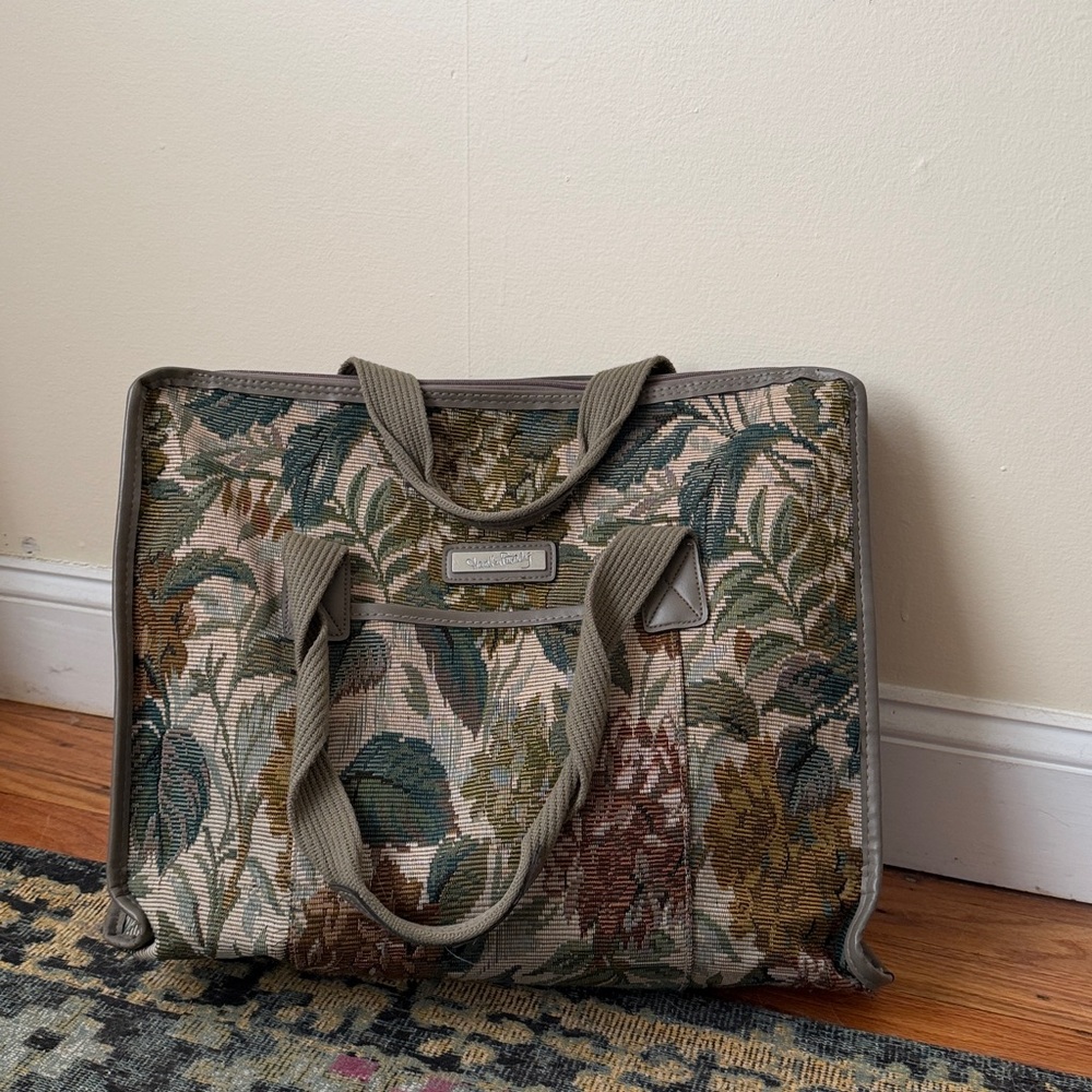 Vintage Diane Von Furstenburg Floral Travel Bag